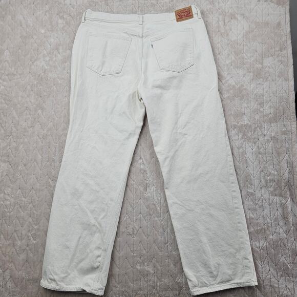 Levis Low Pro Straight Jeans Womens 33 Ivory 90s Streetwear Skater Y2K Relax - Picture 7 of 7